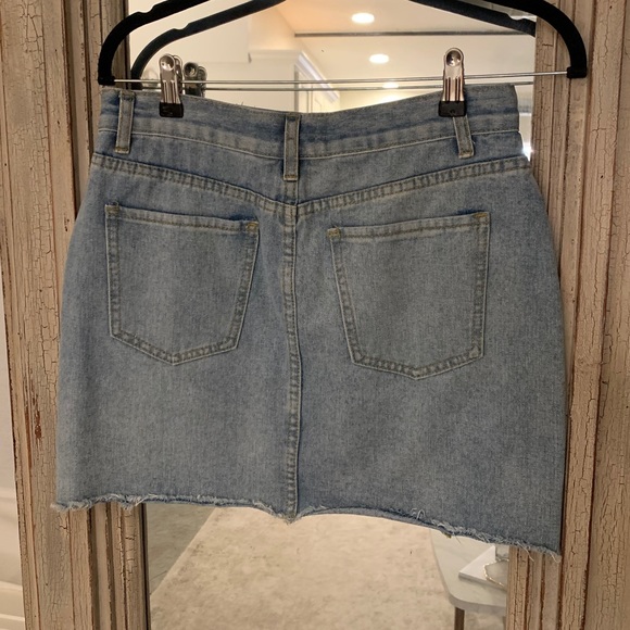 Heather Step Hem Denim Skirt - Picture 7 of 11